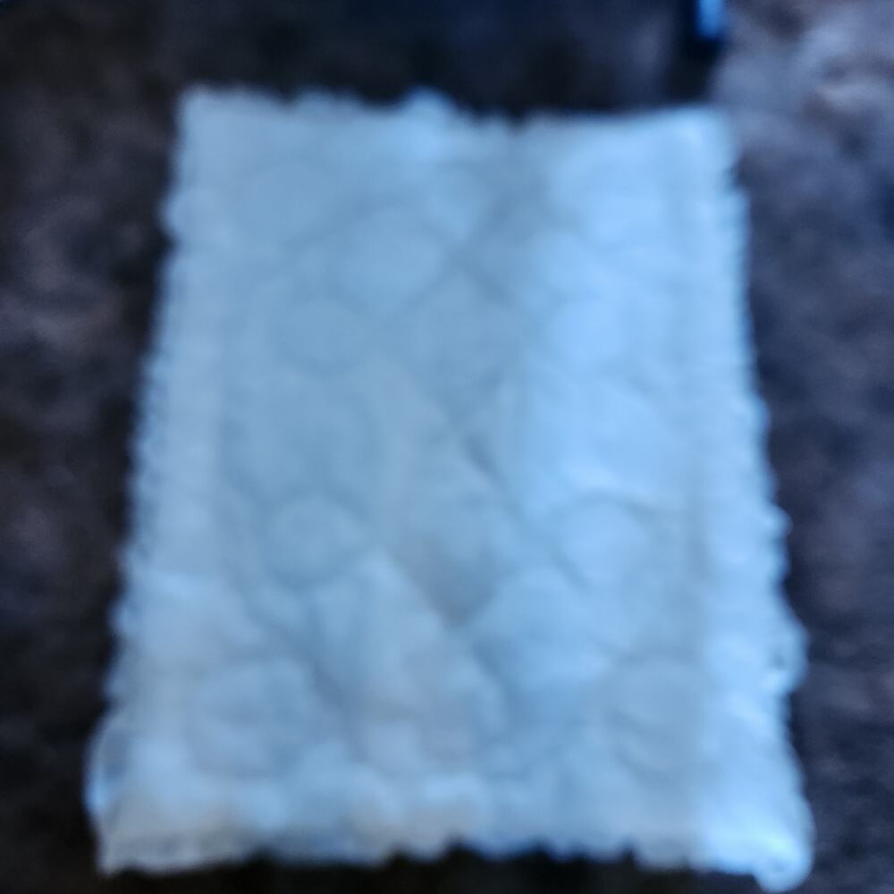 Vintage Quiltex Baby comforter ruffles and embroidery 39x32